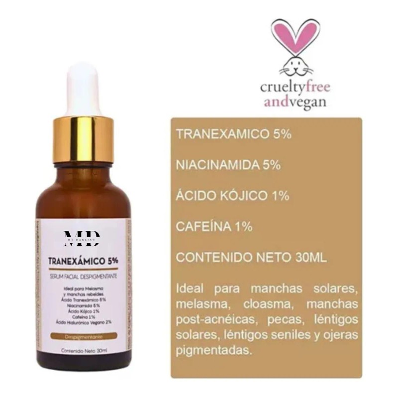 Suero Ácido Tranexámico 5% + Niacinamida 30ml De DMAE®
