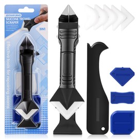 Silicone Caulking Tool Kit 3 in 1, Glass Glue Angle Scraper, Stainless Steelhead Caulk Remover and Sealant Scraper, for Kitchen Bathroom Window and Frames Sealant Seals