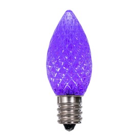 Vickerman C7 LED Purple Faceted Twinkle Replacement Bulb, Package of 25