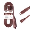 HONDERSON 3-Outlets Flat Plug Extension Cord Outlet Extender, UL Certified,