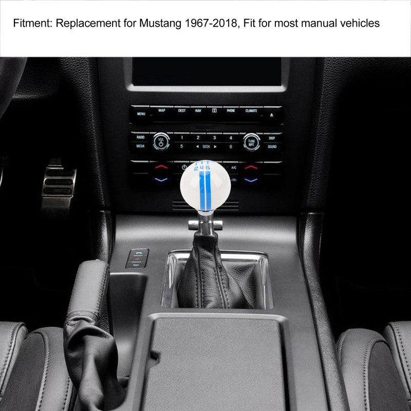 Gear Shift Knob with 3 Adapters Comfortable Grip 6 Speed