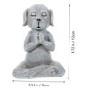 Mipcase Meditating Dog Statue Realistic Zen Style Dog Figurine for