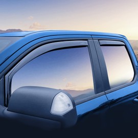 Goodyear Shatterproof in-Channel Window Deflectors for Trucks Dodge RAM 1500 2019-2024 Quad Cab, Rain Guards, Window Visors for Cars, Vent Deflector, Truck Accessories, 4 pcs- GY003414LP