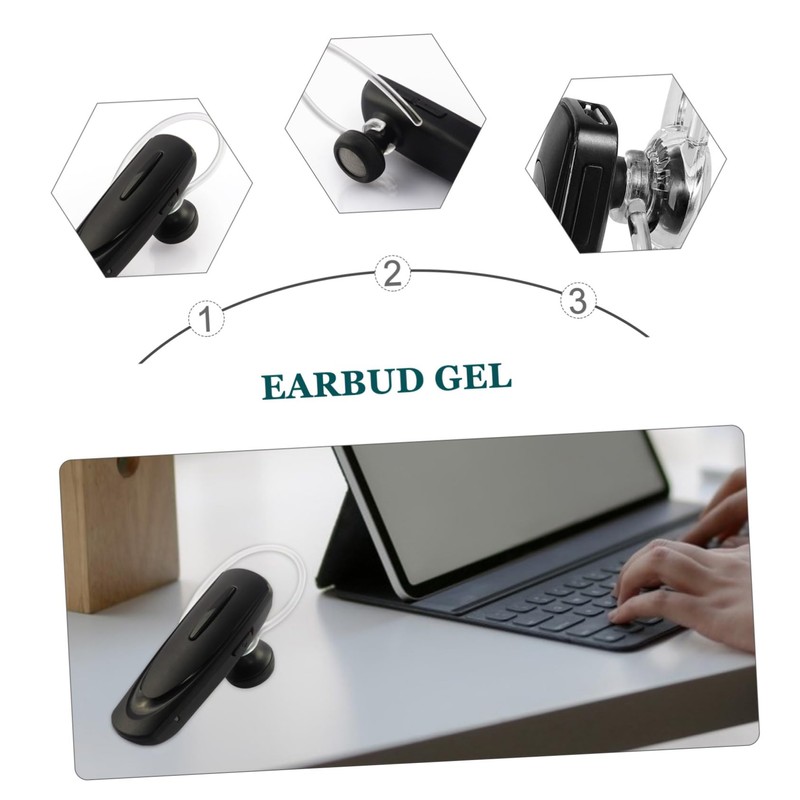 LABRIMP 3sets Ear Hooks Earbud Gel Replacement for Wireless Headset
