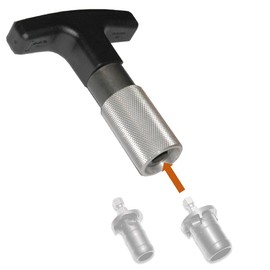 Installation aids T-handle adapter for composite pipe calibrator with cordless screwdriver drive