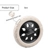 Rumyve 2 Pcs Shopping Cart Replacement Wheels,Black and White Wheels