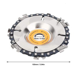 Wood Carving Chain Disc, 4 Inch Angle Grinder Chain Saw Disc Woodcarving Saw Blade for Carving, Pruning and Cutting