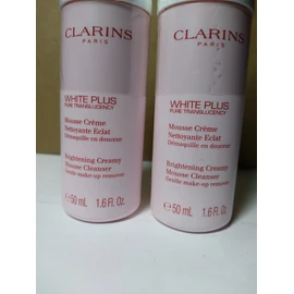 Clarins 2-PACK Clarins White Plus Mousse Cleanser 1.6 fl oz / 50 ml, SEALED