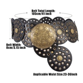 Degpum Western Belts for Women, Chunky Belt, Concho Belts for Women