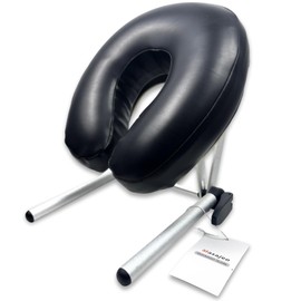 Massage Face Cradle with Cushion Massage Table Headrest, Fit Most Massage Table, Memory Foam, Adjustable (Aluminum Frame)