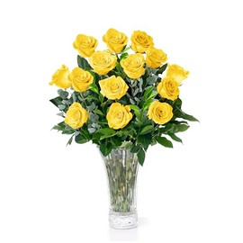 Aquarossa Farms - 12 Yellow Roses Bouquet, Mother's Day Gifts, Flowers Fresh Bouquet, Flowers for Delivery, Gift Idea for Her