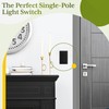 TG Toggle Light Switch with Wall Plate, Single Pole Electrical