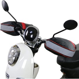 Waterproof ATV Hand Muffs Motorcycle Handlebar Gloves with Reflective Strip Windproof Snowmobile Handle Grip Gauntlets Mittens Winter Scooter Hand Warmer Covers