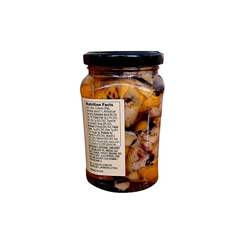 Trader Joe's Grilled Artichokes Halves (2 Pack, Total of 24oz)