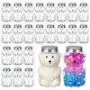 Mumufy 24 Pcs Bear Plastic Jar Empty Bear Bottle Large
