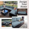 Tounosnt 14 Pcs Outdoor Patio Cushion Covers - Replaceable Waterproof