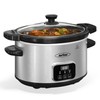 Sunvivi 4QT Programmable Slow Cooker with Locking Lid, Removable Ceramic