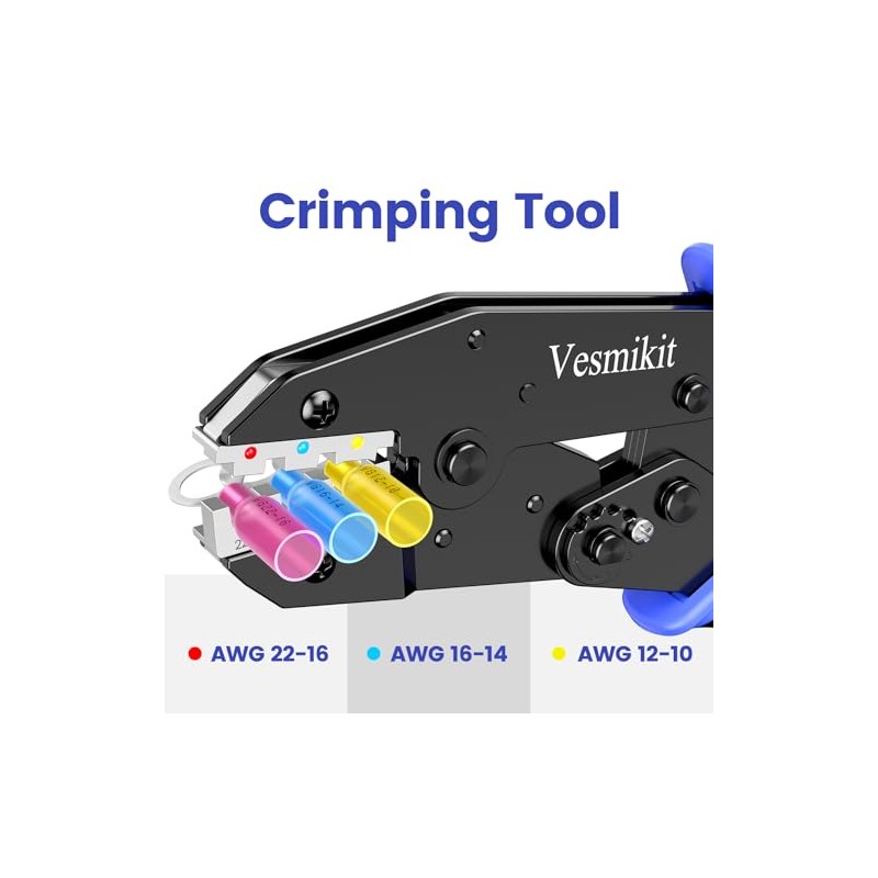 Wire Stripper and Crimping Tool,AWG 24-10 Automatic Stripper Tool with