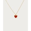 En Route Jewelry Carnelian Stone Heart Necklace in Silver -