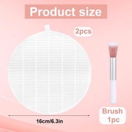 2pcs Nail Dust Collector Replacement Filters, Non-Woven Fabrics Nail Dust Extractor Sheets Accessories with Brush Compatible with Hpro/Spror Machine for Home or Nails Salons Use