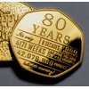 80th Birthday 24ct Gold Commemorative. 80 Years 'But Who's Counting'