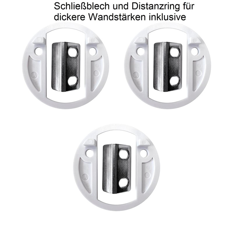 Haasweller 3 x Pull Lock Furniture Lock Like Push Lock