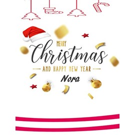 MERRY CHRISTMAS AND HAPPY NEW YEAR FOR LADIES: GIFT NOTEBOOK/JOURNAL, Elegant gift for your mom, aunt, wife, sister, daughter, friend female in holidays and celebration time.