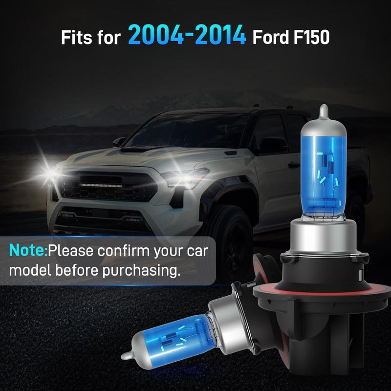 XFLHEHD Fits For 2004-2014 Ford F150 Halogen headlights High Low