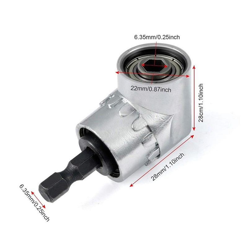 Right Angle Drill and Flexible Angle Extension Bit for Drill