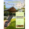 Brightown 58FT Solar String Lights Outdoor with Remote Cable Ties
