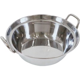 Kanda Seiro Tsubame Sanjo 387072 Steamer for 8.3 inches (21 cm), Gas Fire/Induction Compatible, Two-Handled Pot, Stainless Steel, Made in Japan