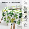 60" St Patrick's Day Round Tablecloth, Shamrock Holiday Party Decor