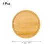sourcing map 4PCS Mosaic Bamboo Coasters, 5.1 Inch Blank Base