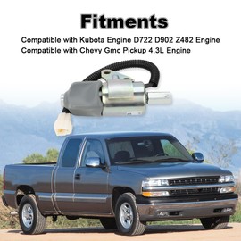 WMPHE 12V Fuel Shut Off Solenoid Compatible with Kubota D722 D902 Z482 Chevy Gmc Pickup 4.3L Replacement for 1756ES-12SUC5B1S5 SA-5176-12 SA-4899-12 SA-4259-12 17520-60013 31-0202