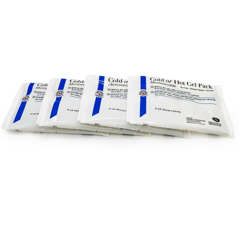 Henry Schein Reusable Hot and Cold Gel Packs, 4" x