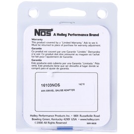 NOS 16103 Blue Anodized Aluminum Nitrous Bottle Gauge Adapter