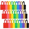 Aneco 30 Pack Reusable Non-woven Party Favor Bag 8×8 Inch Tote Bags Bulk with Handles Rainbow Goodies Gift Bags for Birthday Wedding Party (10 Colors)
