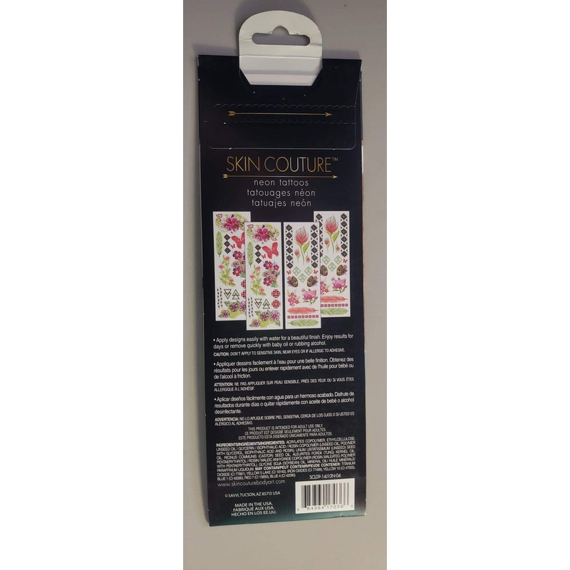 Skin Couture 62 Temporary Tattoos