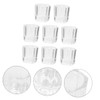 TOVINANNA 8Pcs Nail Art Cleaning Cups Elegant Glass Manicure Accessory