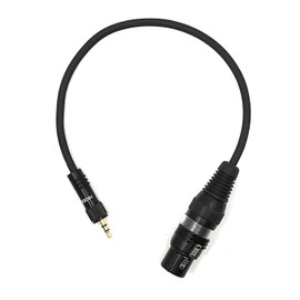 SommerCable SC-AK600-MF-0030 Microphone Cable 30 cm Jack 3.5 mm to XLR 3-Pin Female Gold-Plated Screwable Plug 0.3 m Adapter Cable for Cameras