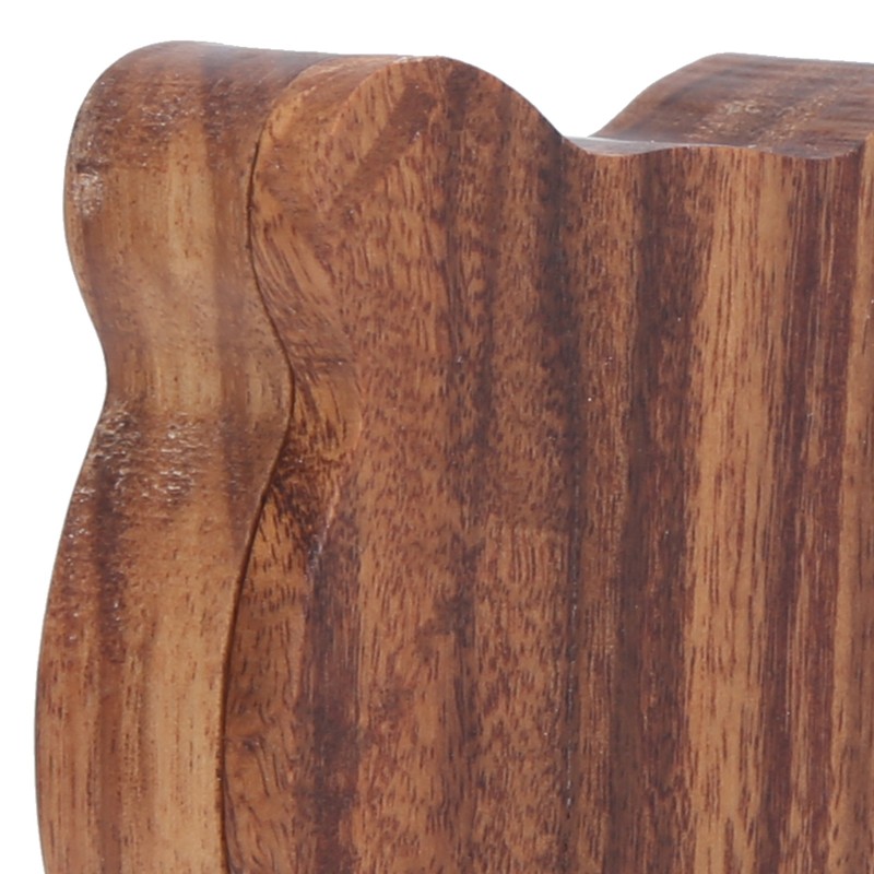 Guitar Pick Box Sapele Wood Cartoon Bear Instrument Accessories Storage