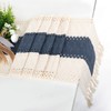 Karlesi Table Runner,Cotton and Natural Burlap Splicing Table Runner with