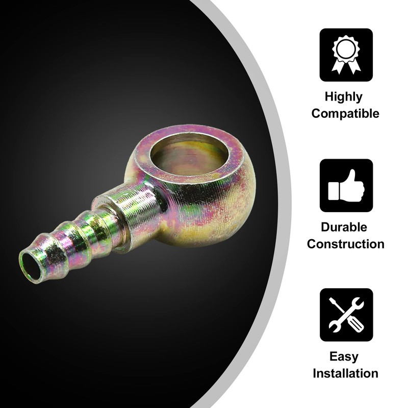 X AUTOHAUX Car 1/4" 6mm ID Hose Barb 12mm Banjo