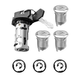 Ignition Switch Lock Cylinder with Door Lock & Keys Fit for Jeep Wrangler YJ Cherokee XJ 1990-1996 Comanche 1991-1992 Dodge B150 B250 B350 D150 D250 D350 1990 Replace 17250.05 924-908 5161055AA