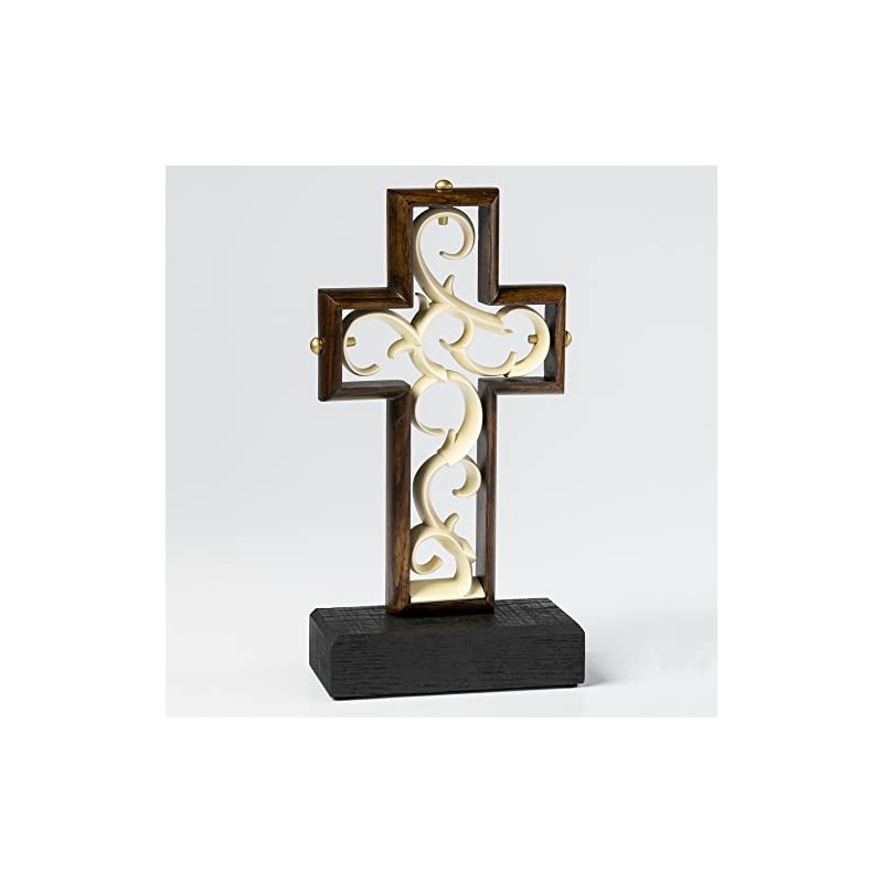 Stunning Umber Hardwood Wedding Unity Cross®; Unity Candle Unity Sand