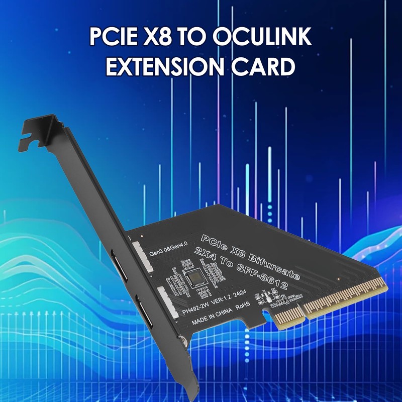PCIe 4.0 X8 to Oculink Card, 128 GTs High Speed