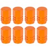 X AUTOHAUX 8pcs Orange Tire Stem Valve Caps Wheel Valve