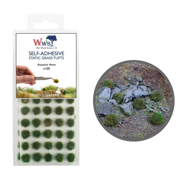 War World Scenics Autumn Grass 4mm Static Grass Tufts x