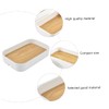 FOMIYES Sturdy Wood Grain Desktop Box Foldable Storage Cube for