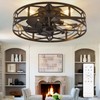 Depuley Flush Mount Ceiling Fan: 20" Caged Ceiling Fans with